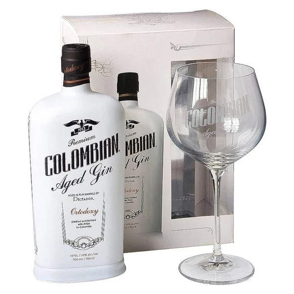 DICTADOR Columbian White gin PDD + pohár (0,7l - 43%) - Italakció - Ital rendelés