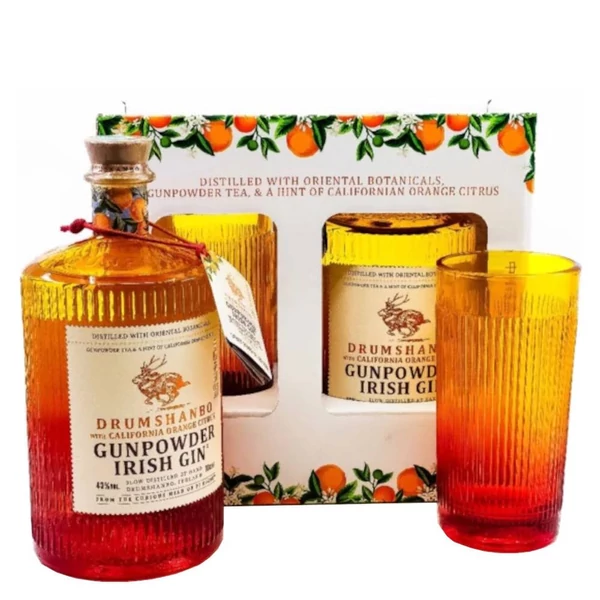 DRUMSHANBO Gunpowder Californian Orange gin PDD + pohár (0,7l - 43%) - Italakció - Ital rendelés