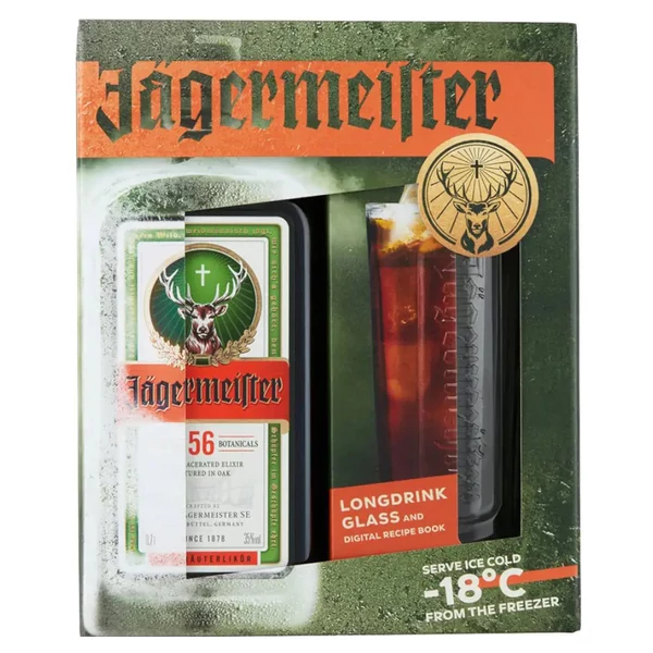 JAGERMEISTER likőr + dd, pohár (0,7l - 35%) - Italakció - Ital rendelés