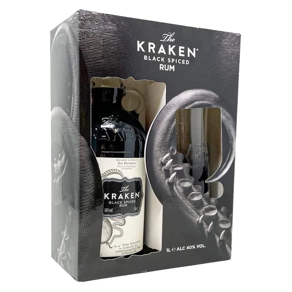 KRAKEN Black Spiced rum + pohár (1,0l - 40%) - Italakció - Ital rendelés