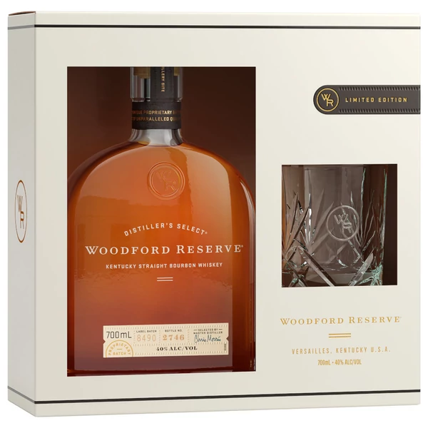 WOODFORD Reserve Bourbon whisky + dd, pohár (0,7l - 43,2%) - Italakció - Ital rendelés